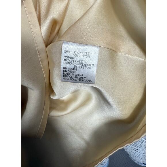 Gianni Bini Blue Geo Lace Ruffle Mini Dress Size 4 - Picture 4 of 5